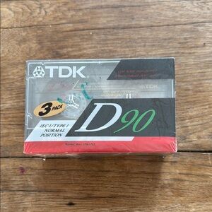 TDK D90 Cassette Tapes 3-Pack